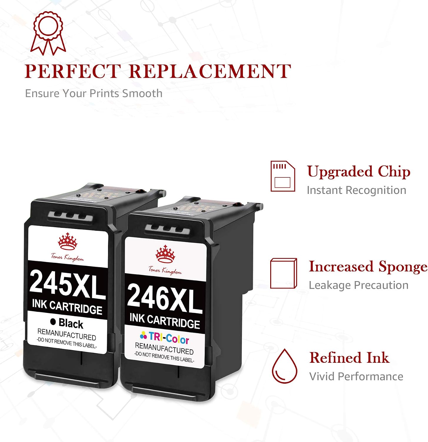 Thumbnail 6 de Toner Kingdom 245XL/246XL Compatible Ink Cartridges, Black and Tri-Colour 2-Pack