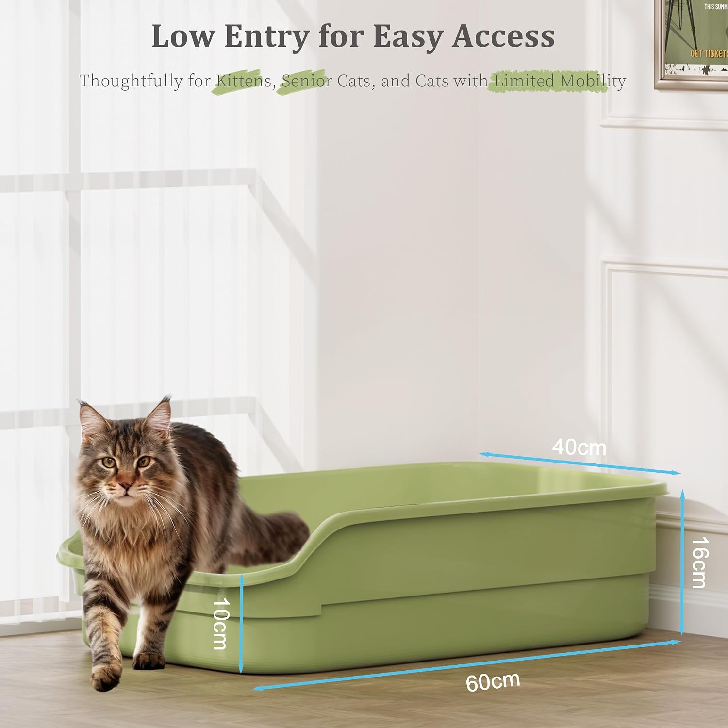 Thumbnail 1 de Vealind Large Cat Litter Tray – High Sided, Low Entry 60 x 40 x 16 cm