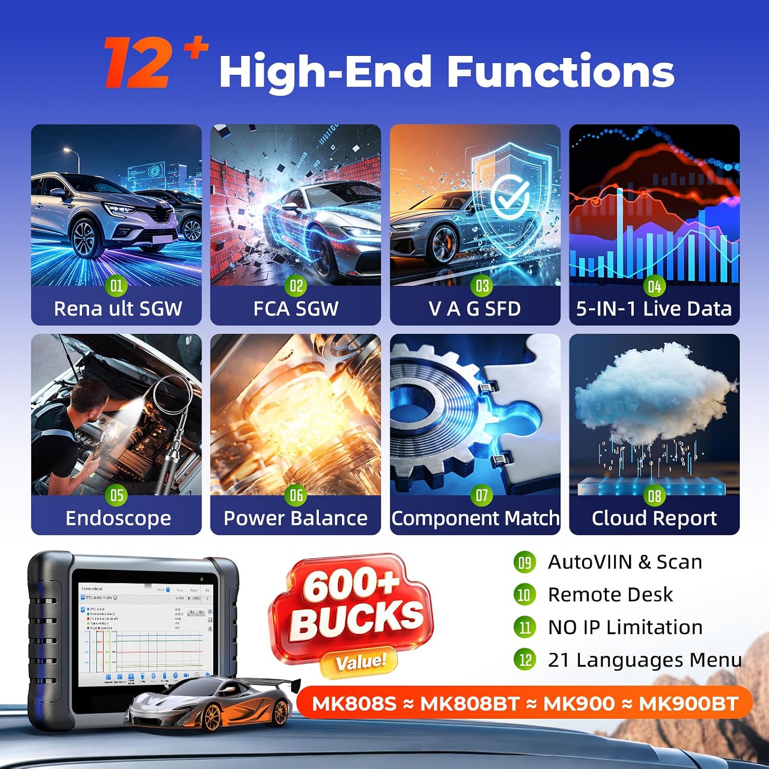 Thumbnail 6 de Autel MK808S Diagnostic Scanner