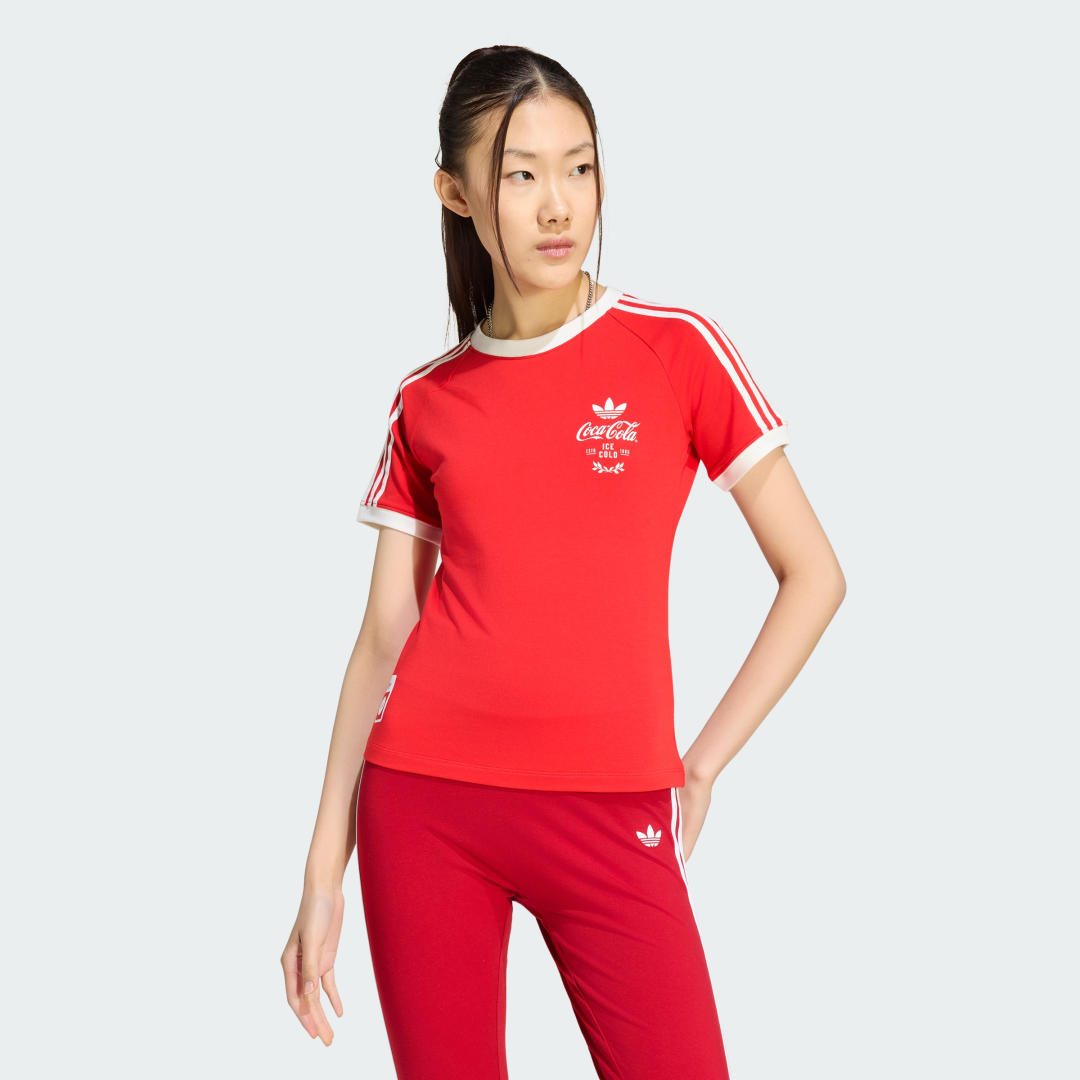 Thumbnail 2 de Camiseta Adidas x Coca-Cola 3-Stripes - Rojo