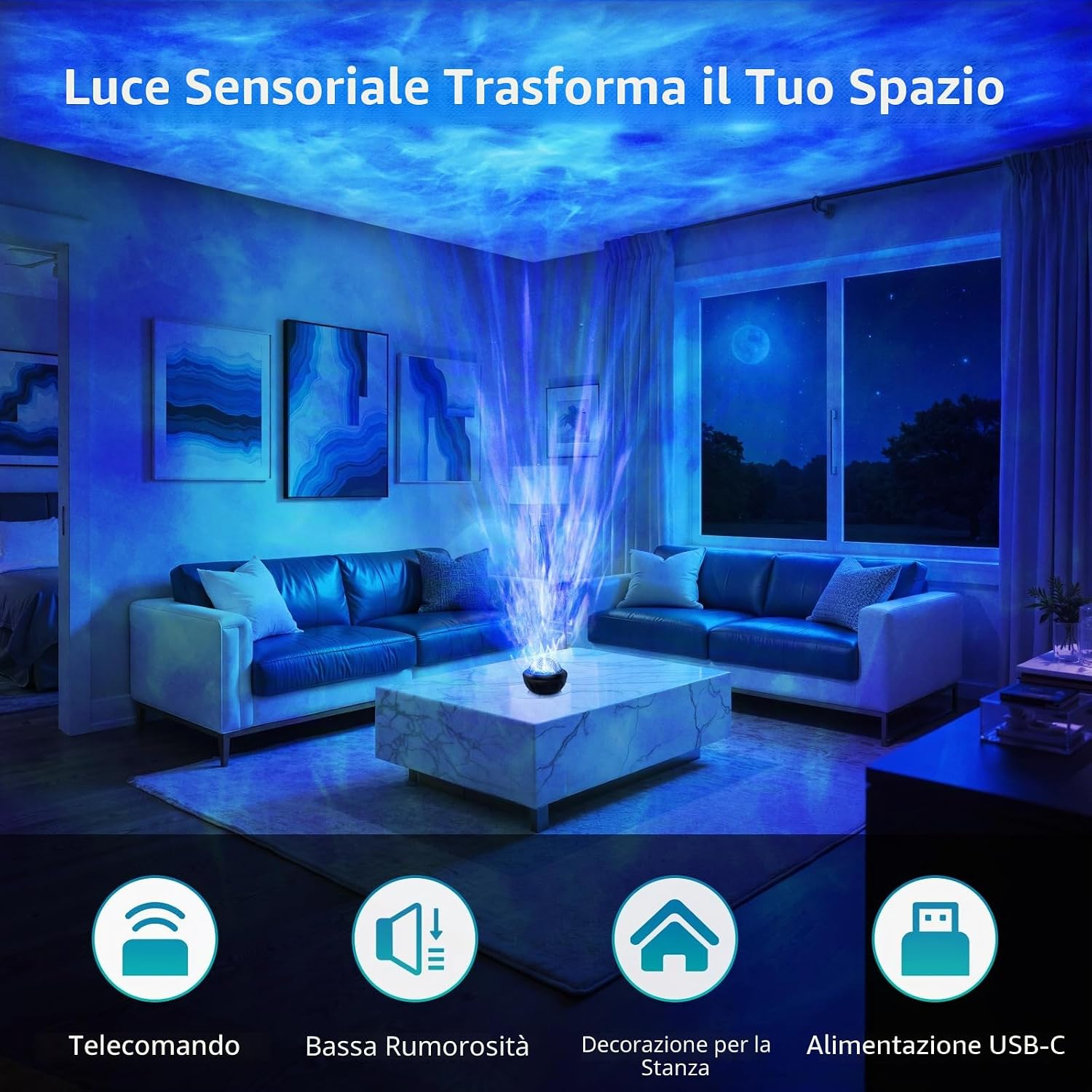Detalle 2 de Fokky Proiettore Stelle Soffitto Cielo Stellato