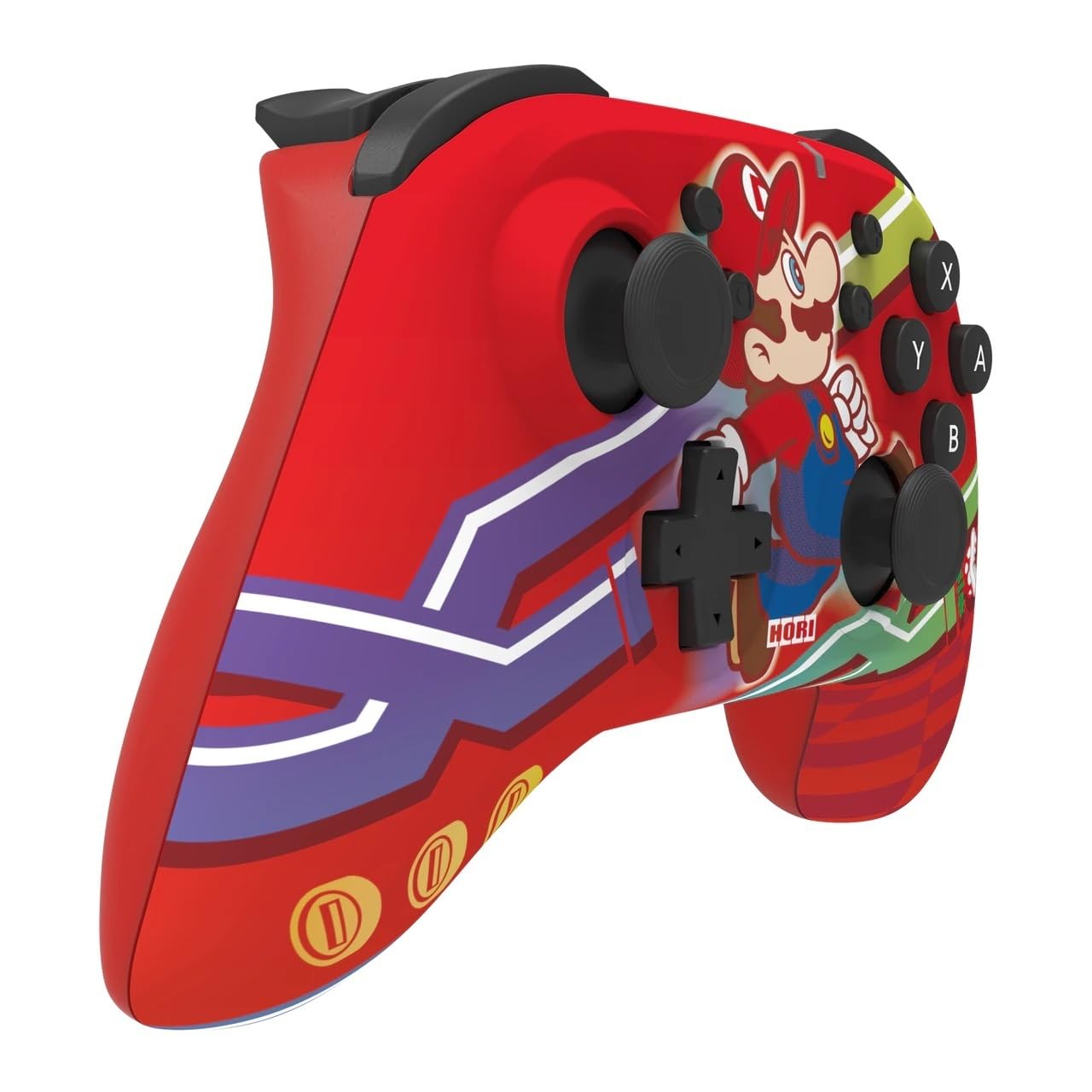 Detalle de HORI Kabelloses Horipad (Super Mario) Controller für Nintendo Switch – Offiziell lizenziert