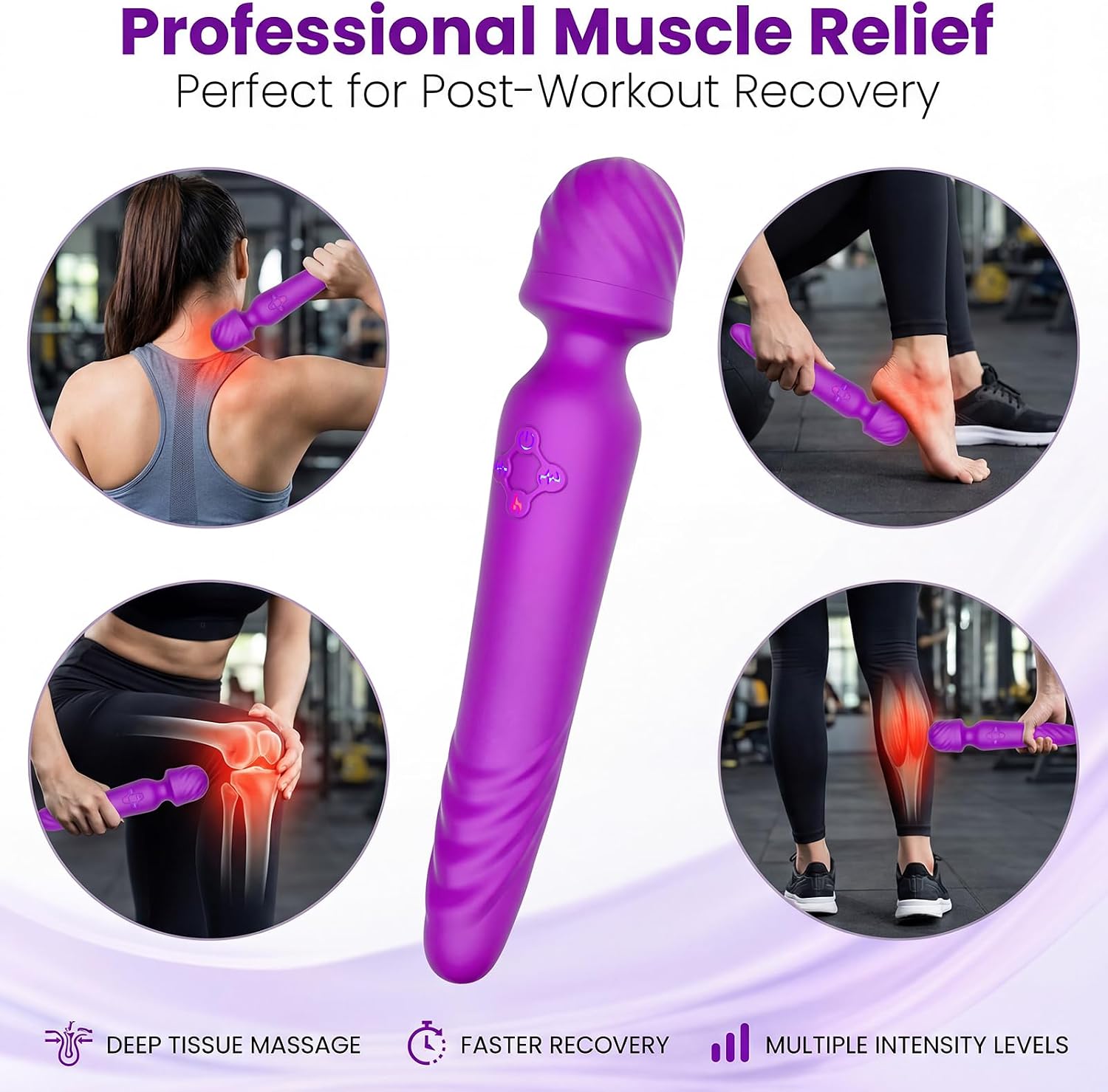 Thumbnail 4 de FUECHU Handheld Massager with 20 Vibration Patterns