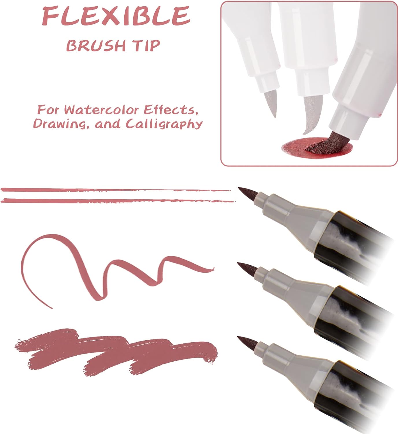 Detalle 2 de Feutres à alcool Twinmarkers 121 couleurs – lot professionnel 2 pointes avec étui et blender incolore