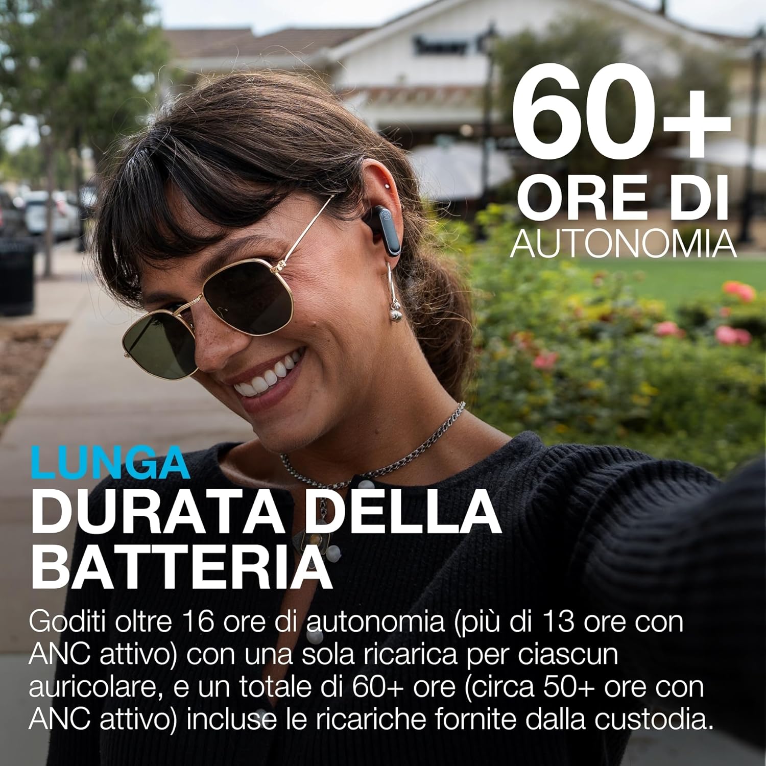 Thumbnail 3 de JLab Epic Pods ANC True Wireless con cancellazione attiva del rumore e audio hi-res dual driver (Nero)