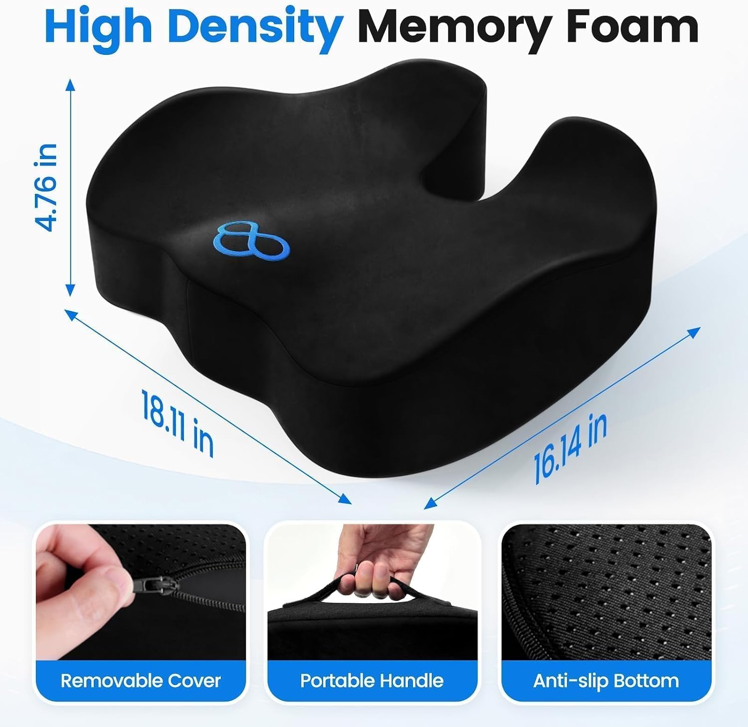 Detalle de SofterCharm Memory Foam Seat Cushion Large