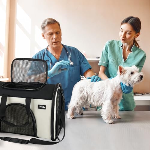 Thumbnail 7 de Zavothy sac de transport pliable pour chat et chien, respirant, taille S beige