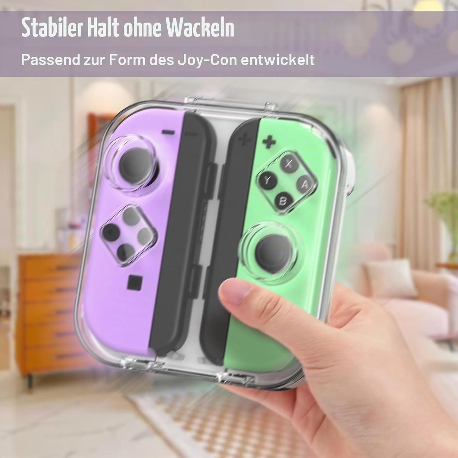 Detalle 2 de FINTIE Storage Case für Joy-Con – portable, staubdichte Schutzhülle mit transparentem PC-Deckel und Magnetverschluss