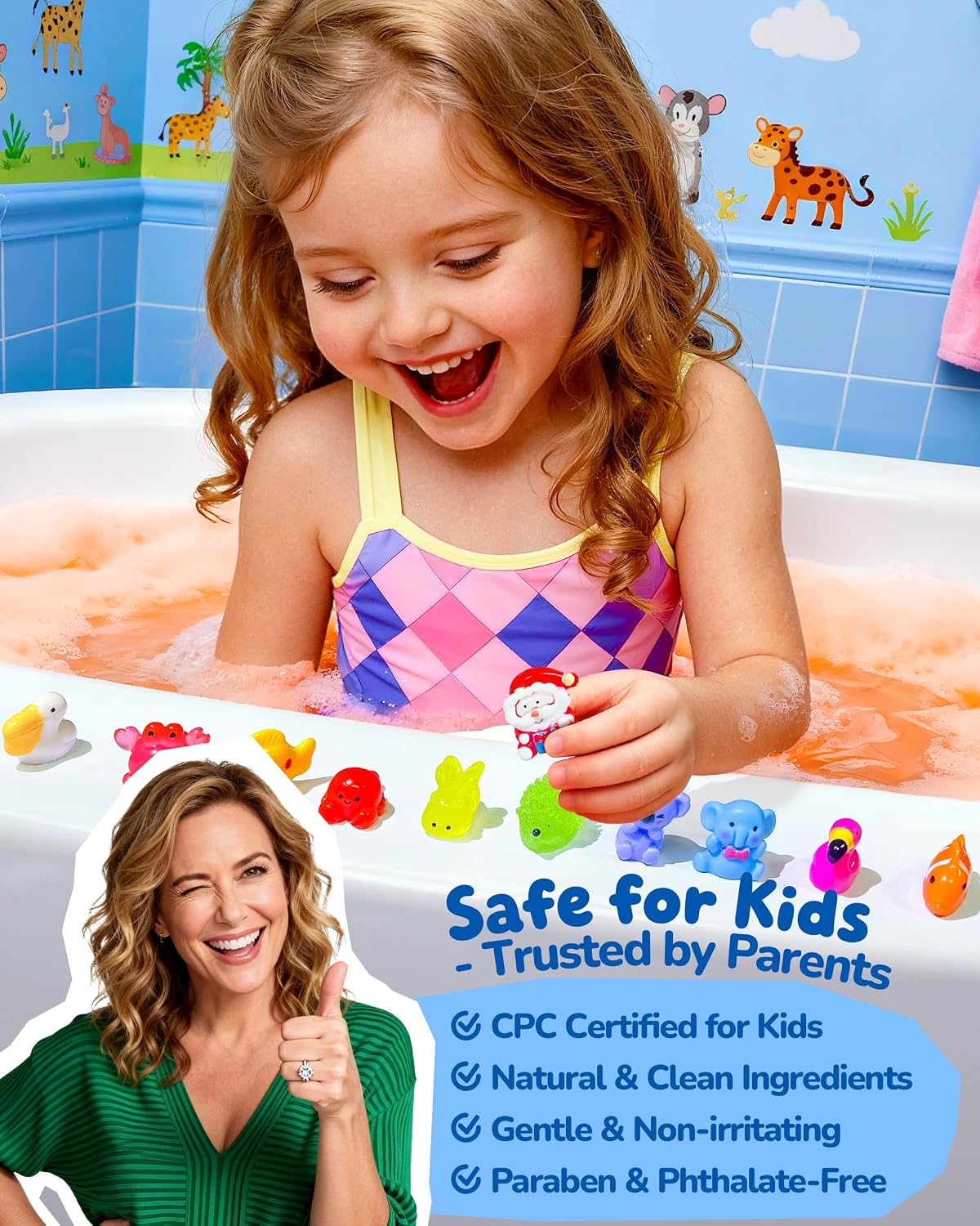 Thumbnail 1 de CLOUQUAR MS1034-50 Kids Bath Bombs, 50-Pack with Surprise Toys