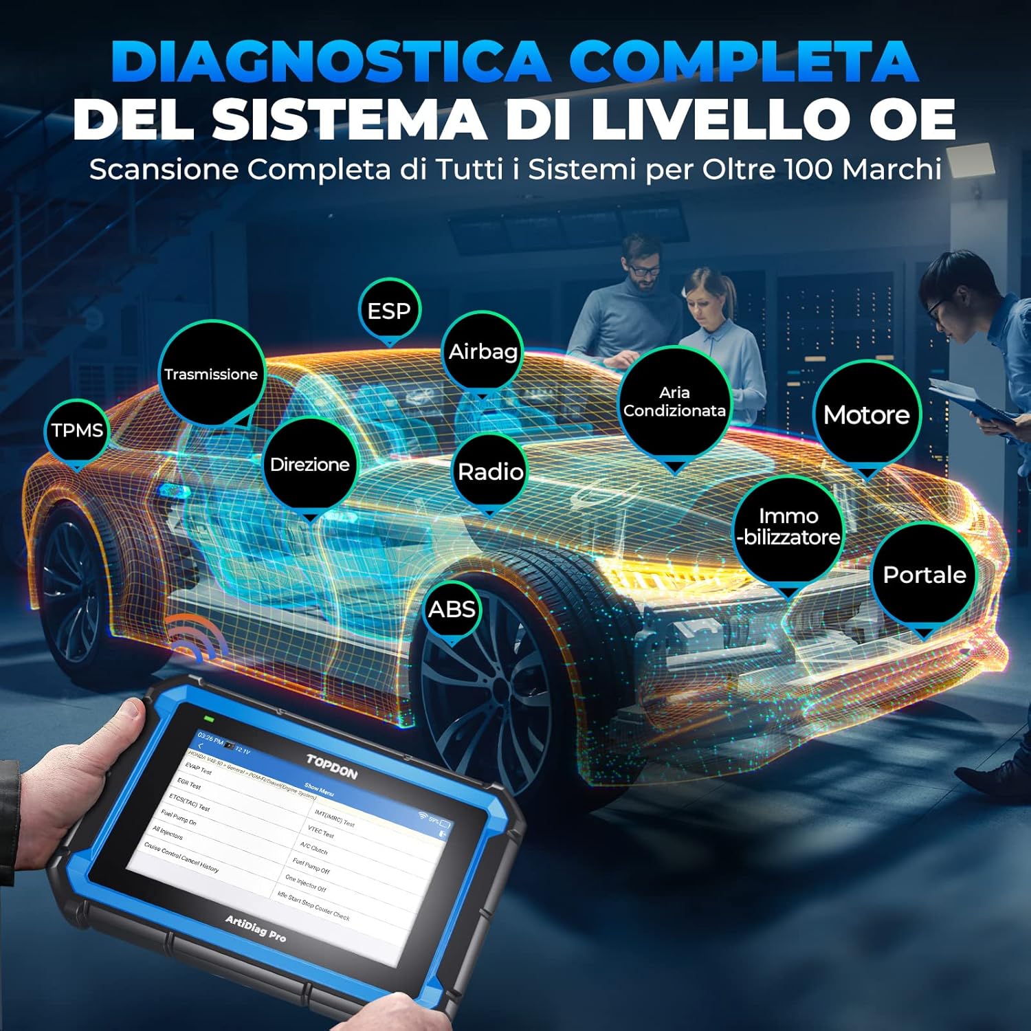 Thumbnail 1 de TOPDON ArtiDiag Pro V2.0 OBD2 con controllo bidirezionale e codifica ECU