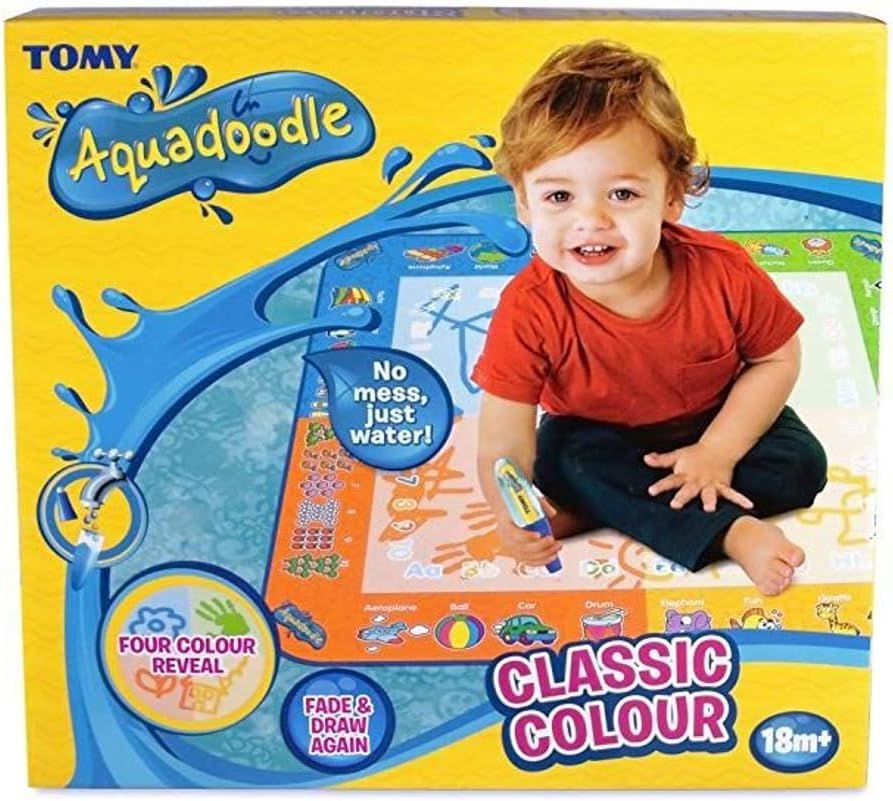 Aquadoodle TOMY AquaDoodle Tapis Classique Couleurs T72370 : tapis de dessin à eau géant pour enfants dès 18 mois