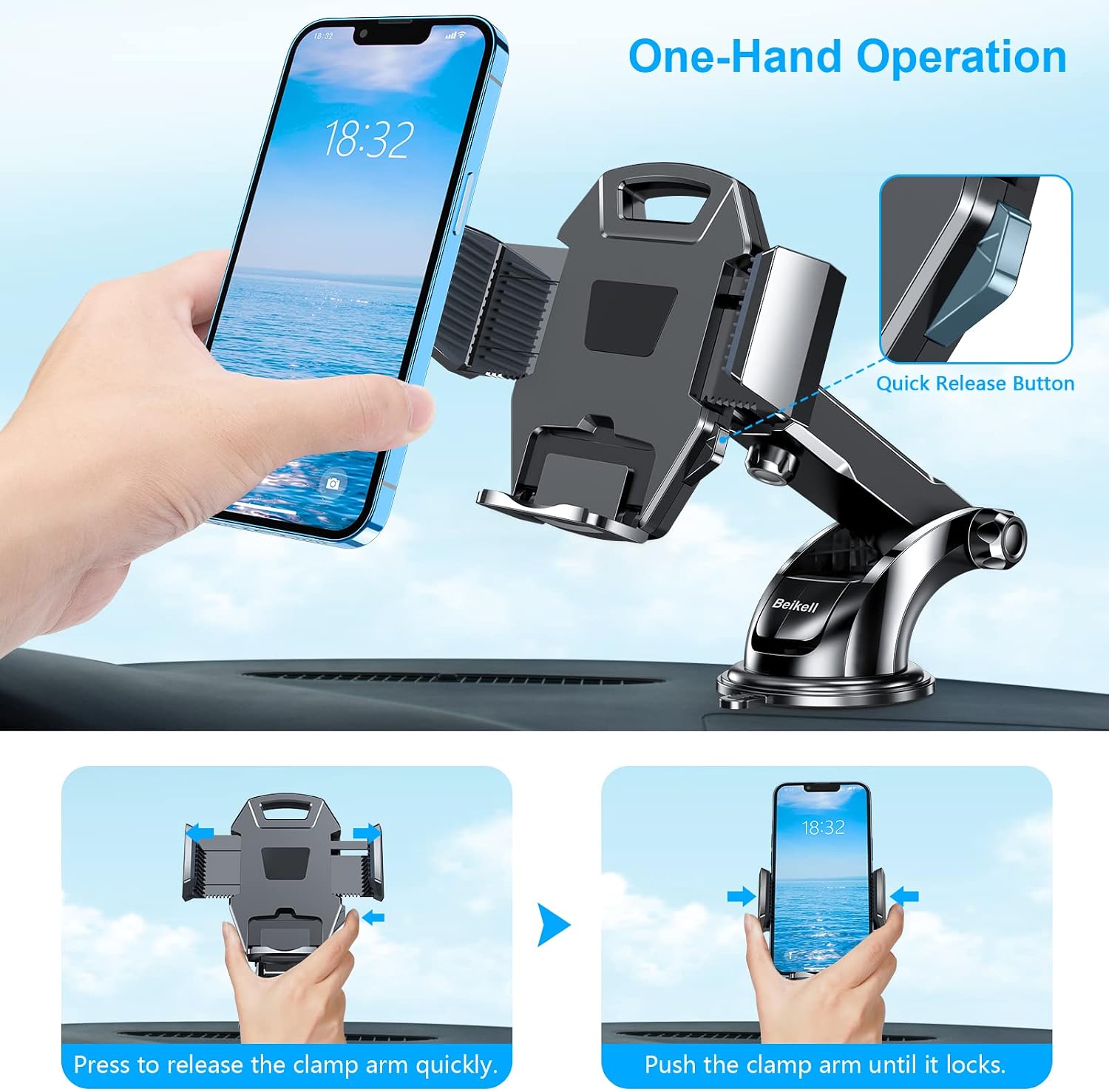 Thumbnail 4 de Beikell Handyhalterung Auto 360°