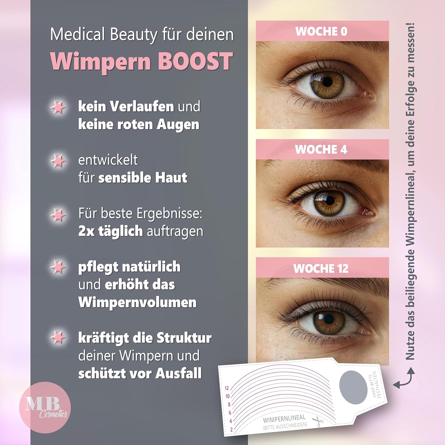 Detalle de Wimpernserum sensitiv vegan 10 ml đ