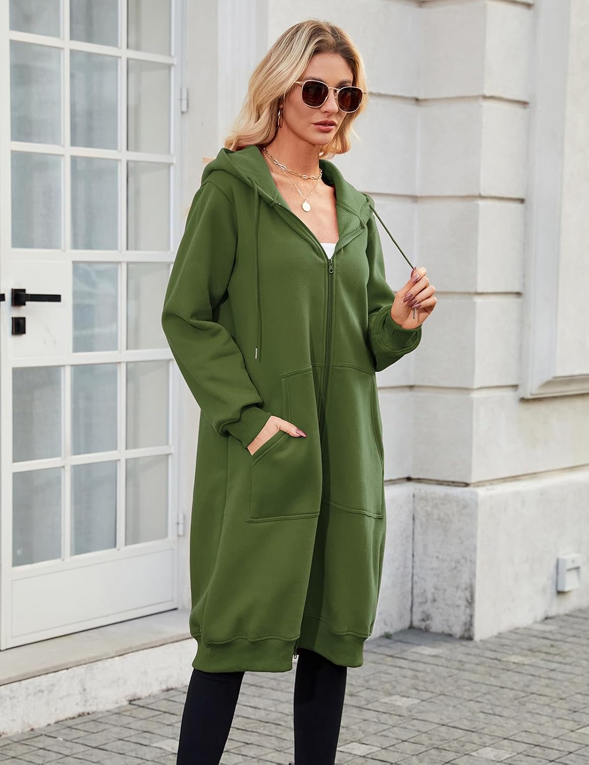 Thumbnail 6 de Tuopuda Damen Lange Kapuzenpullover Hoodie