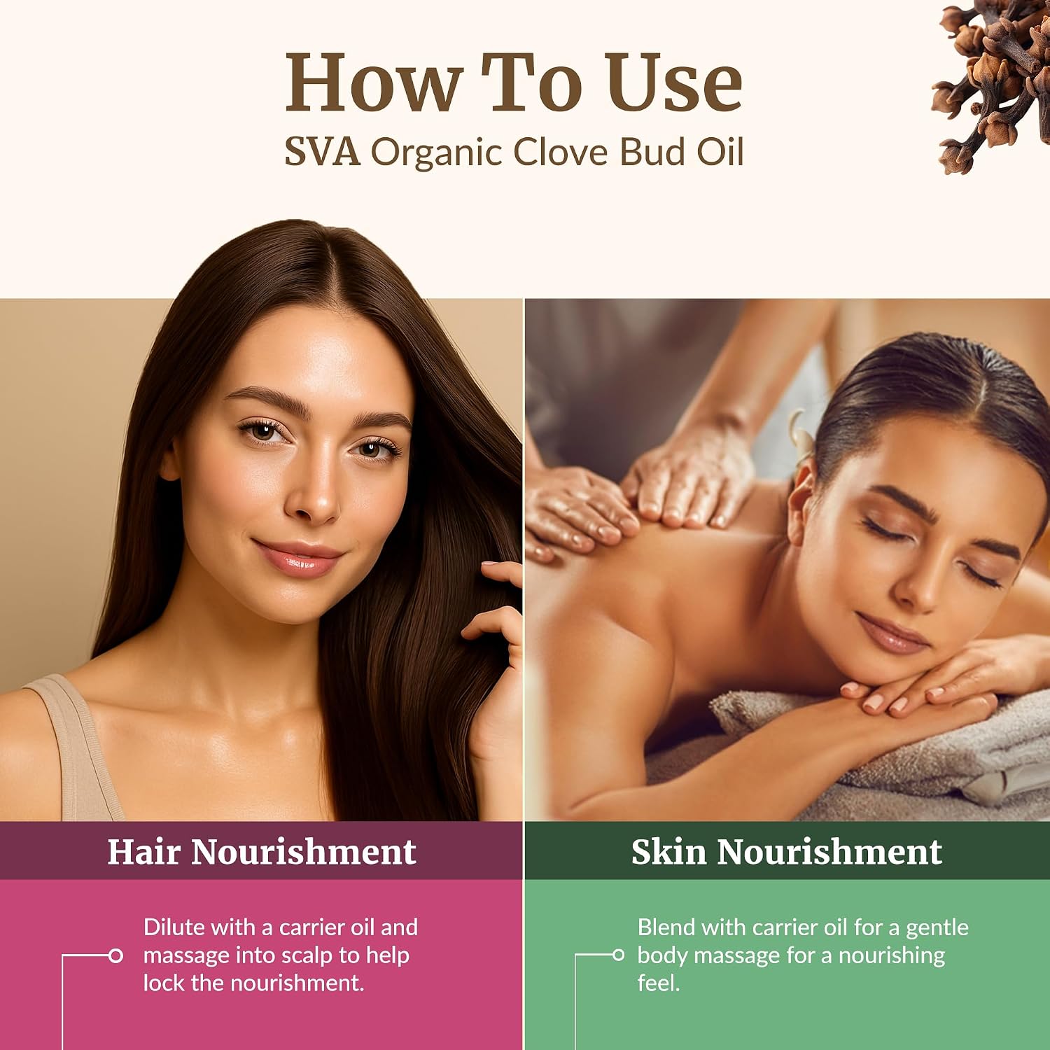 Detalle de SVA Clove Bud Essential Oil, 4 fl oz