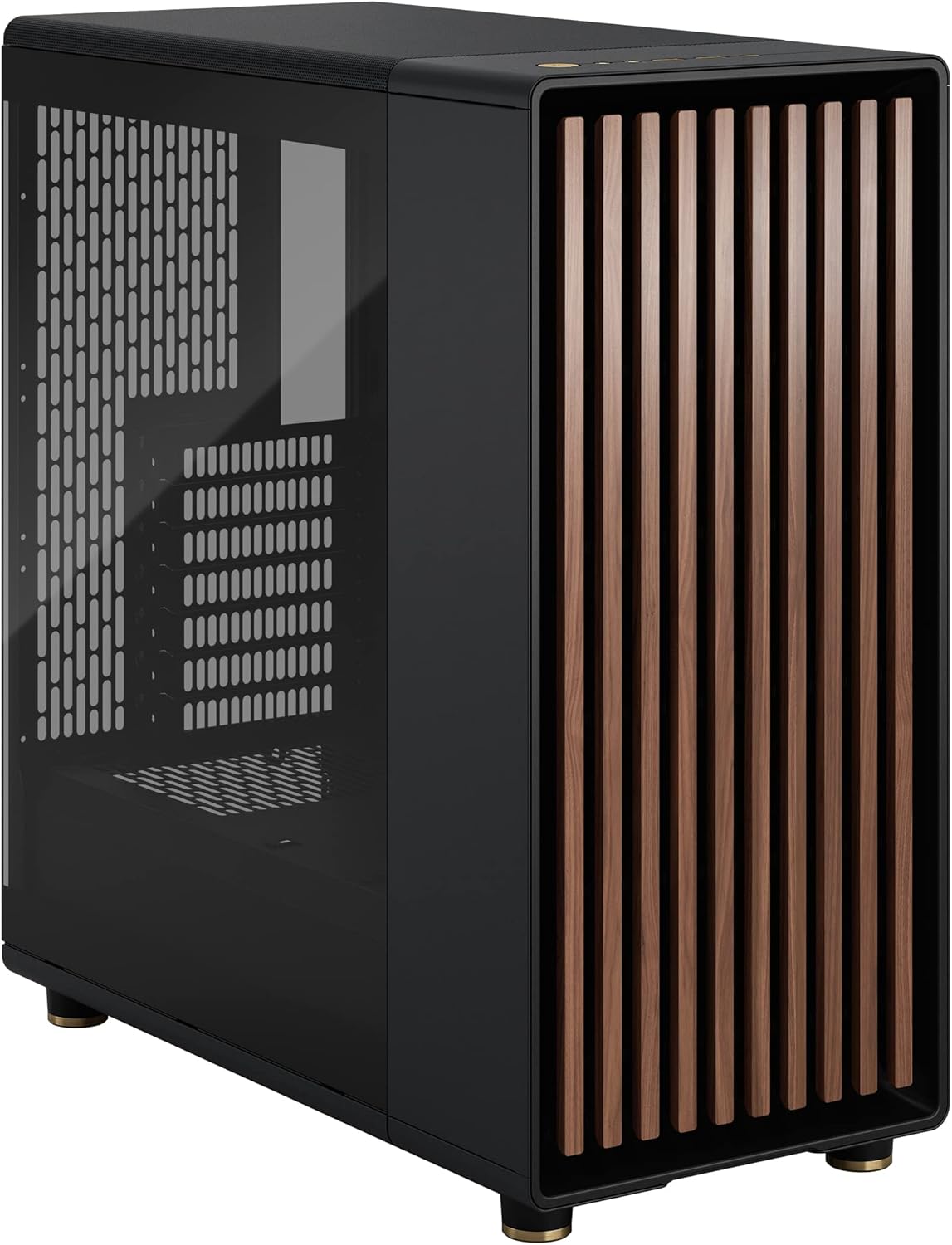 Thumbnail 6 de Fractal Design North Charcoal Black ATX Airflow mid tower with walnut front, two 140mm Aspect PWM fans and USB-C