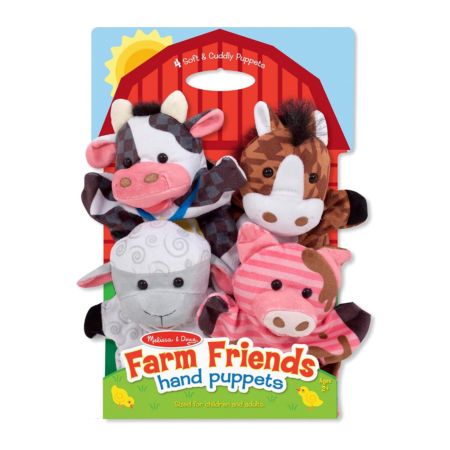 Thumbnail 2 de Melissa & Doug Farm Friends: Soft Plush Animal Hand Puppets 4 Pack