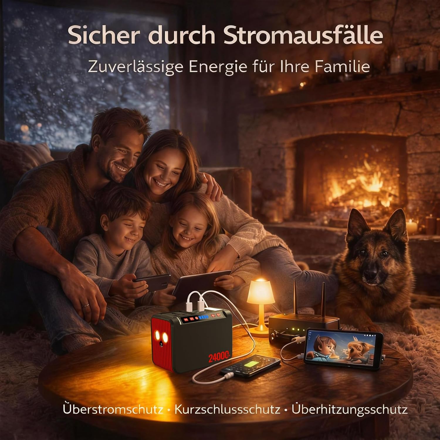 Thumbnail 5 de 88Wh Tragbare Powerstation mit 80W Ausgang – kompakte Notstrom-Lösung für Camping, Reisen und Notfälle