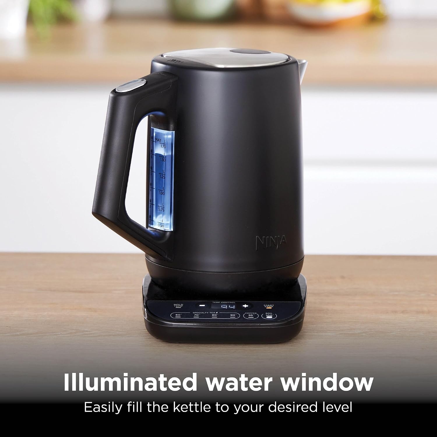 Detalle 2 de Ninja Perfect Temperature KT200UK Kettle with Temperature Selector (Matte Black)