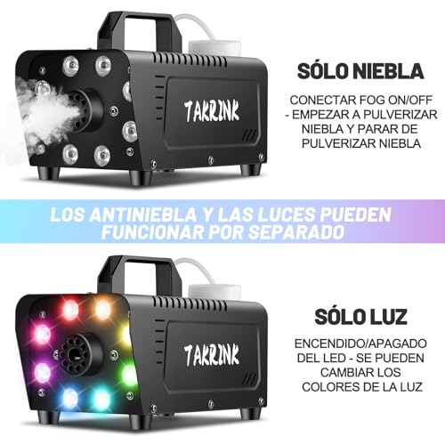 Thumbnail 1 de TAKRINK Máquina de Humo 900W Automática con 8 LED RGB y mando inalámbrico