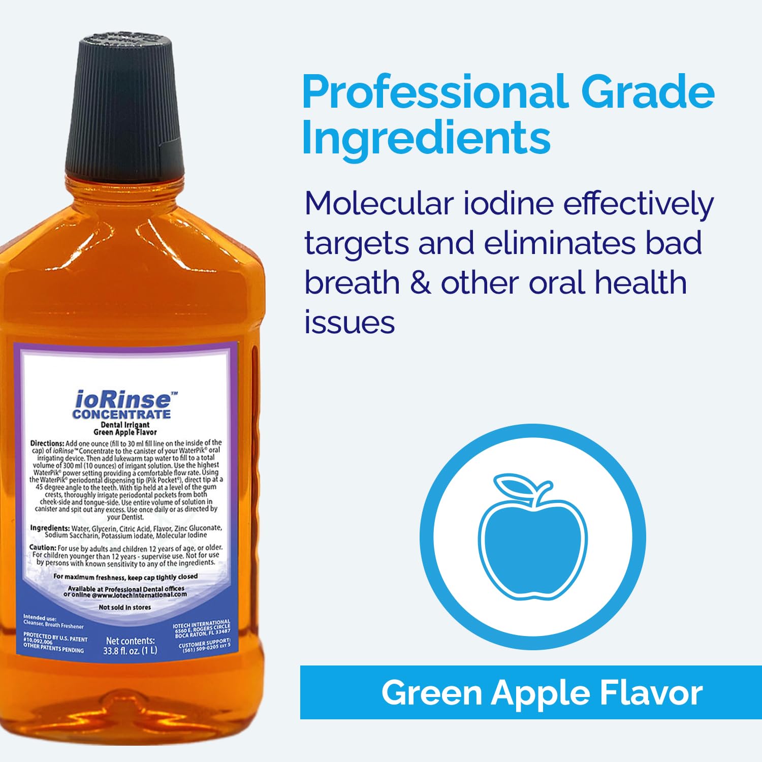 Thumbnail 5 de ioRinse Ultra Periodontal Rinse & Gum Mouthwash (Alcohol-Free) with Molecular Iodine & Xylitol, 1L