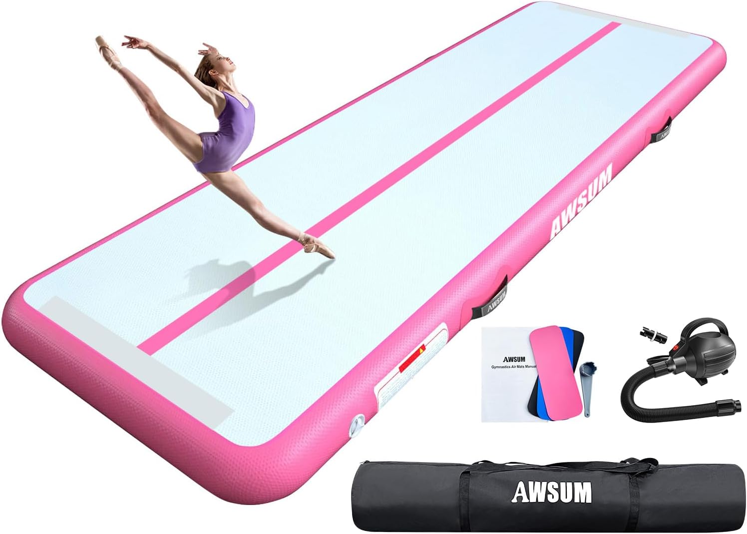 Detalle de AWSUM Inflatable Gymnastics Mat, 1000D PVC