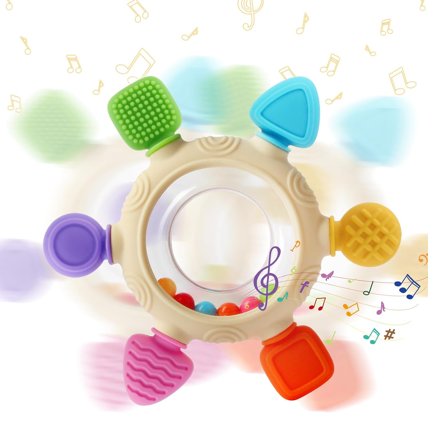 Thumbnail 5 de VTECHOLOGY Baby Teething Rings with Rattle, Textures and Bright Colors