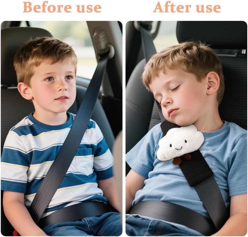 Detalle de URAQT seat belt pads, 2 pack for kids