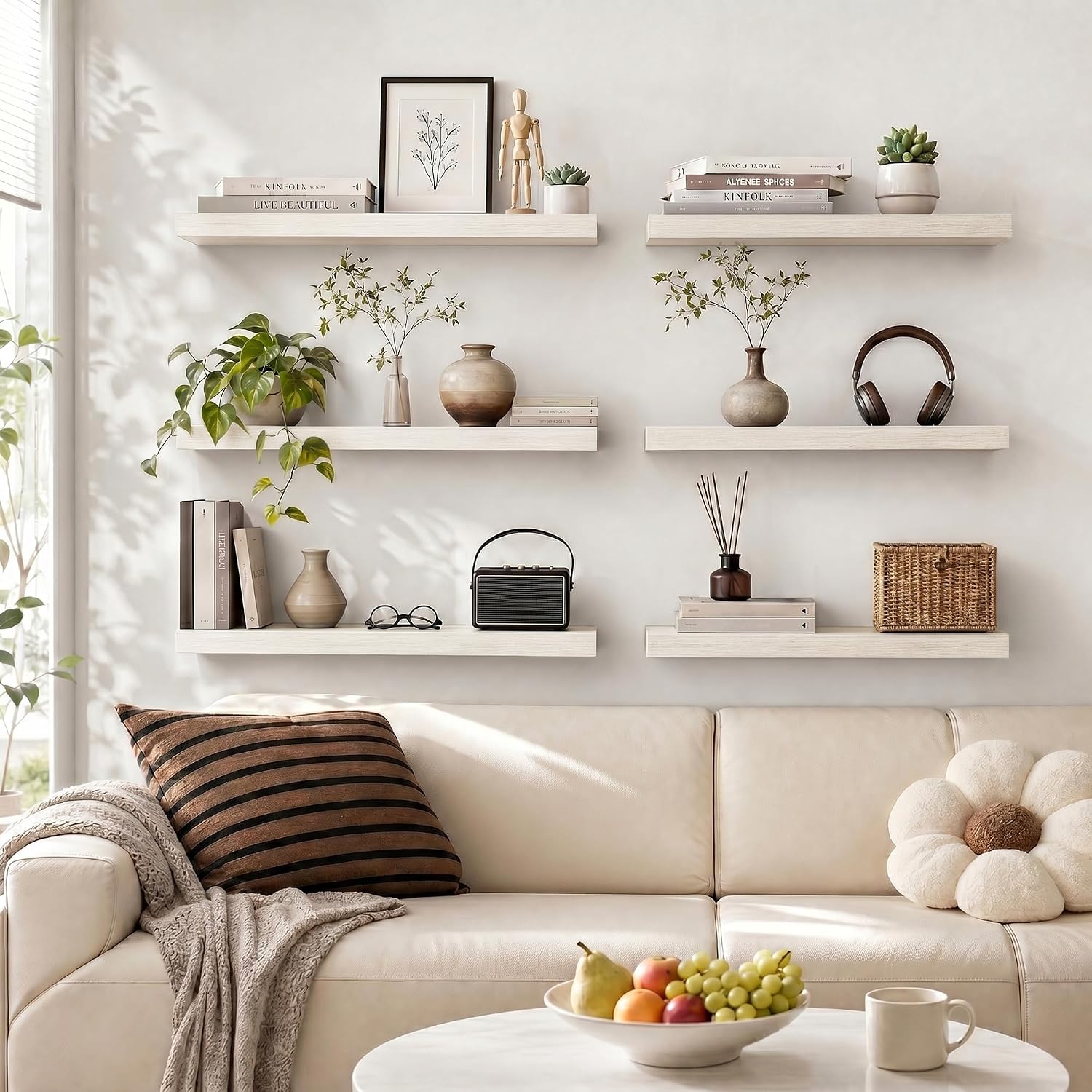 Thumbnail 6 de Heimlove Floating Shelves for Wall, 48-Inch Engineered-Wood Shelf, 9.3-Inch Deep