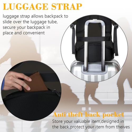 Detalle 2 de MATEIN 17.3-inch Laptop Backpack, 38L Travel Bag with Luggage Strap