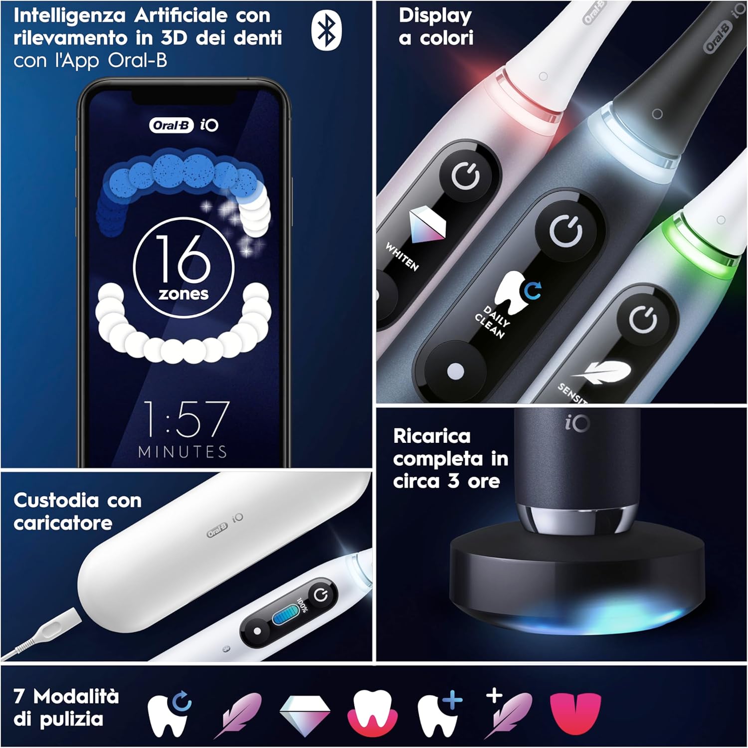 Thumbnail 6 de Oral‑B iO9 Spazzolino elettrico ricaricabile 1 pezzo