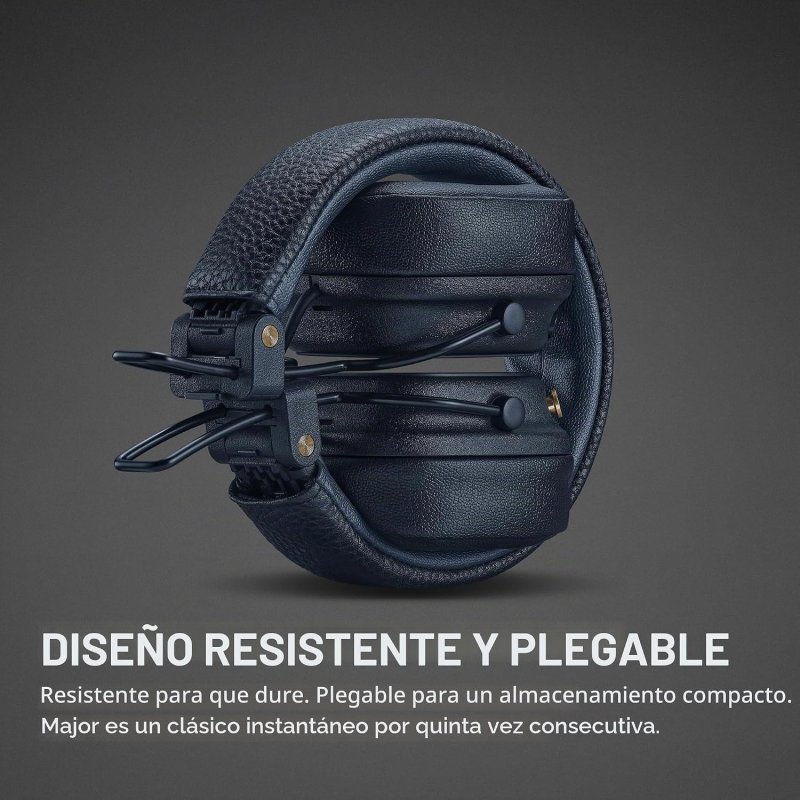 Detalle de Auriculares Marshall inalámbricos Bluetooth 5.3 Azul con micrófono y 100 h de autonomía
