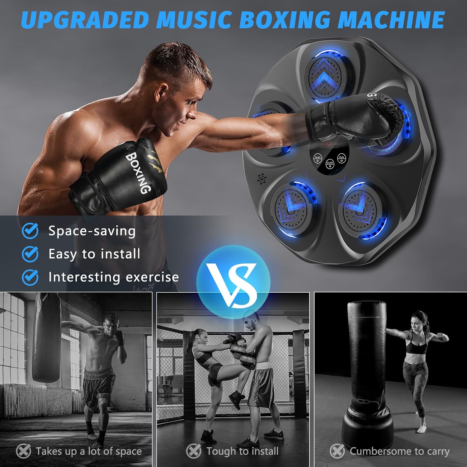 Detalle de TGLLM Music Boxing Machine 9 modes 🥊
