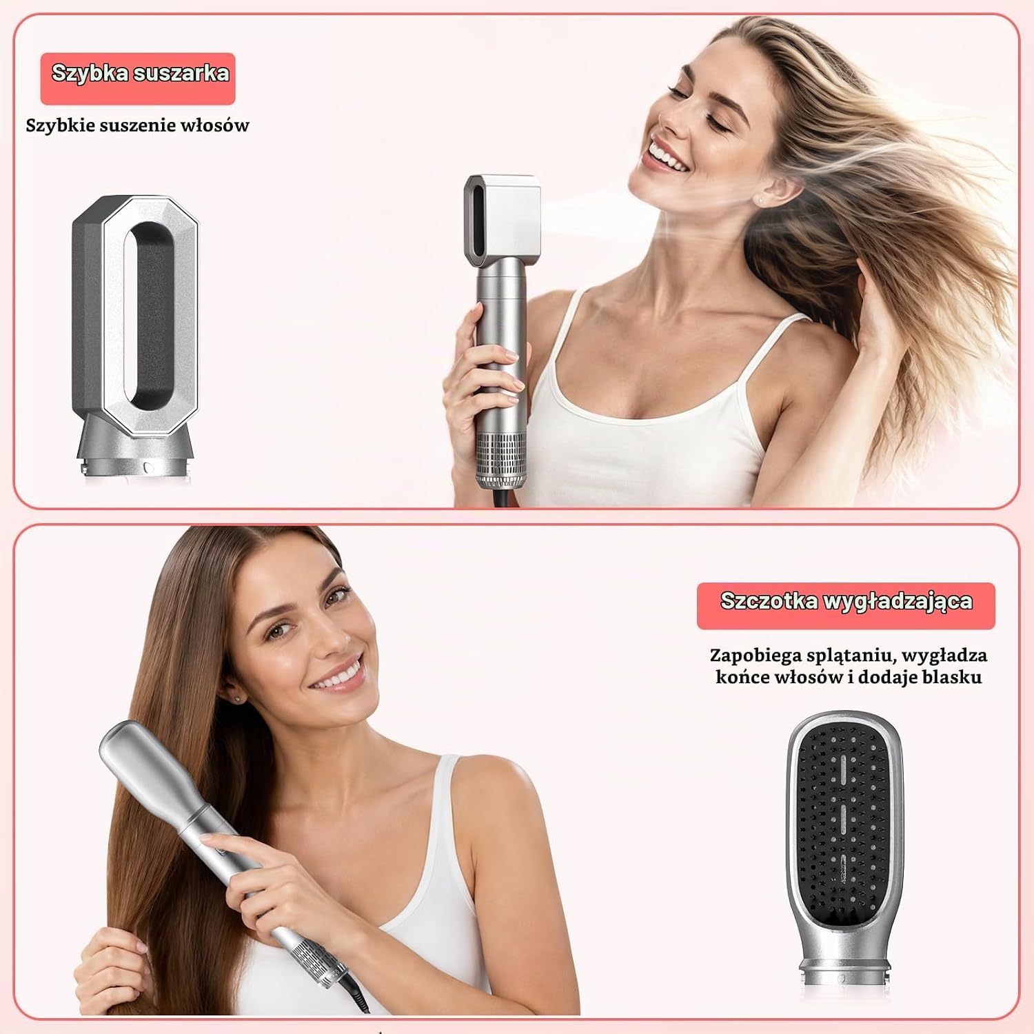 Detalle 2 de OHFAMO Multistyler – lokówka i suszarka jonowa 1000 W z wymiennymi końcówkami