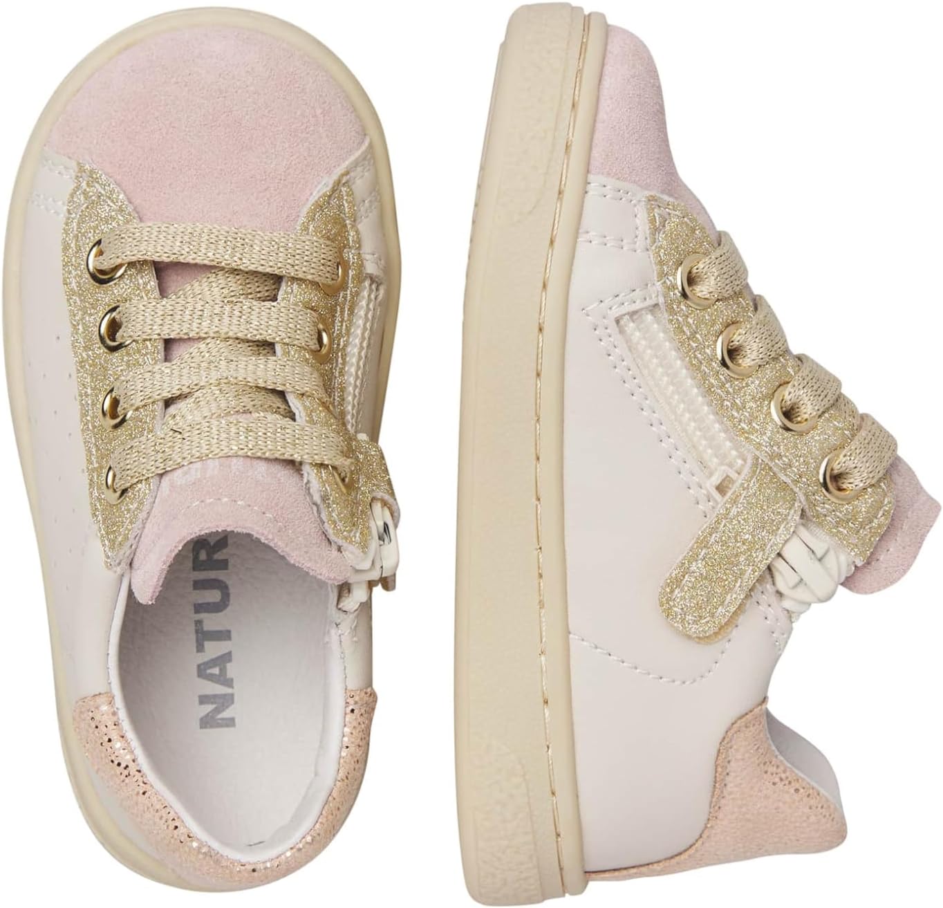 Detalle de Naturino Hasselt 2 Zip: Sneakers femminili per bambine e ragazze, stile e comodità