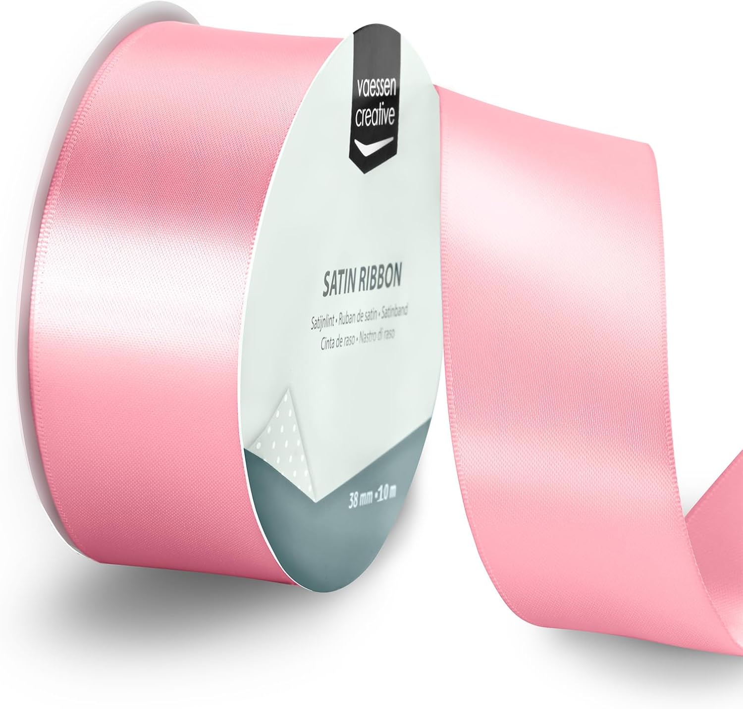 Detalle de Vaessen Creative Ruban Satin Lot – 3 couleurs Saint Valentin (10 m x 38 mm) Rouge & Rose