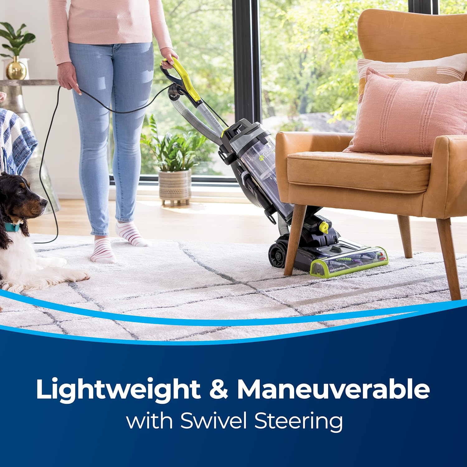 Detalle de BISSELL CleanView Swivel Pet 3198B Upright Vacuum with Triple Action Brush Roll