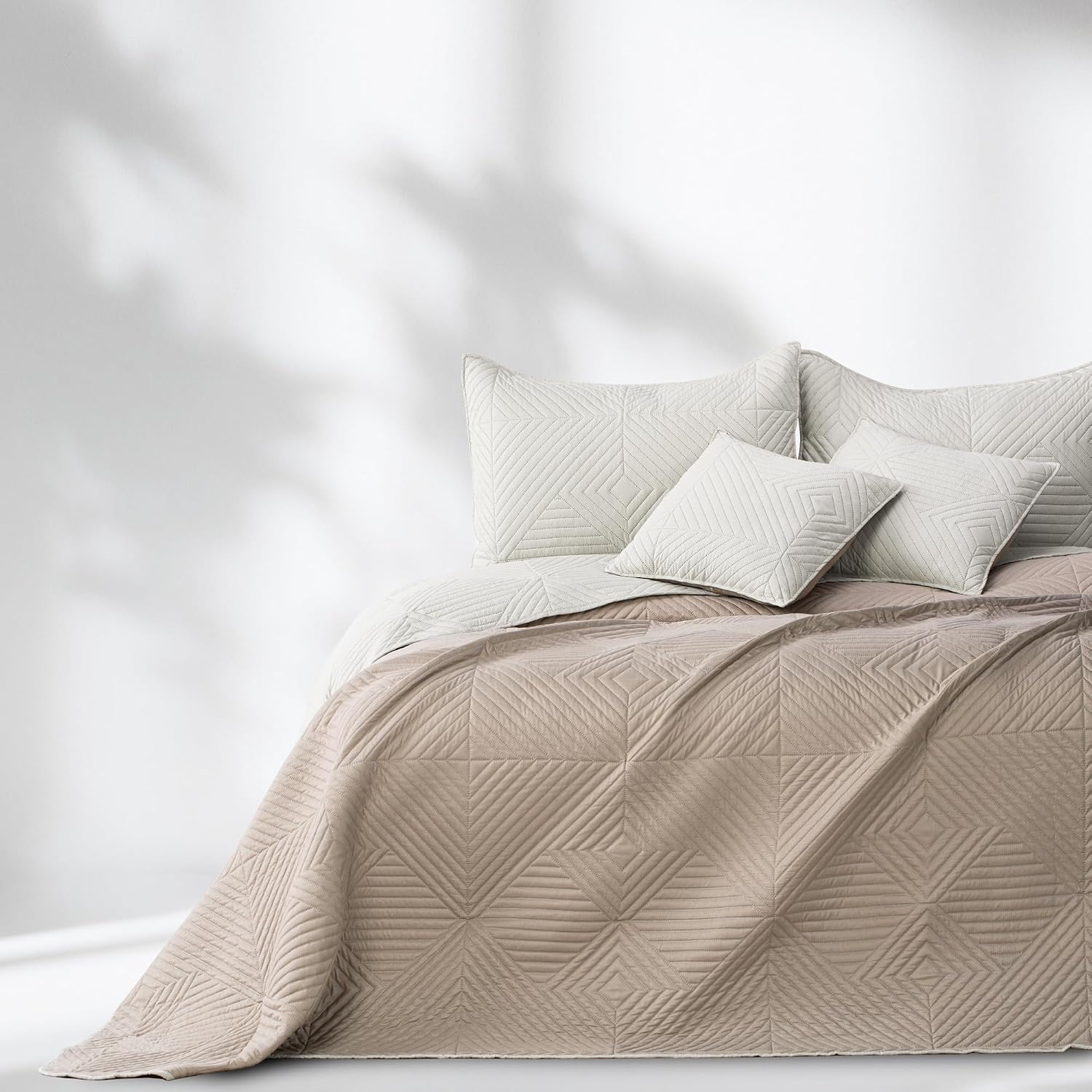 Thumbnail 2 de AmeliaHome Softa bedsprei 260 x 280 cm, dubbelzijdig polyester in beige-cappuccino