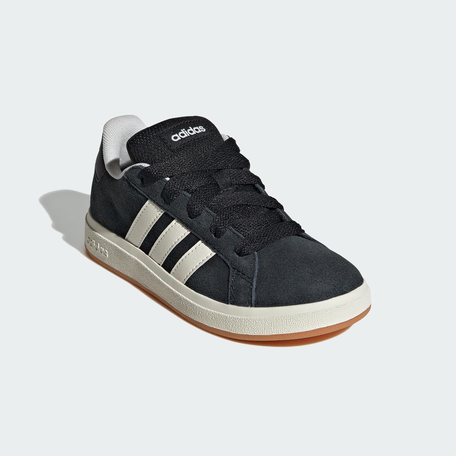 Thumbnail 5 de Adidas Mixte Enfant Grand Court 00S – chaussures en cuir suédé, Core Black/Off White/Gum (38 EU)
