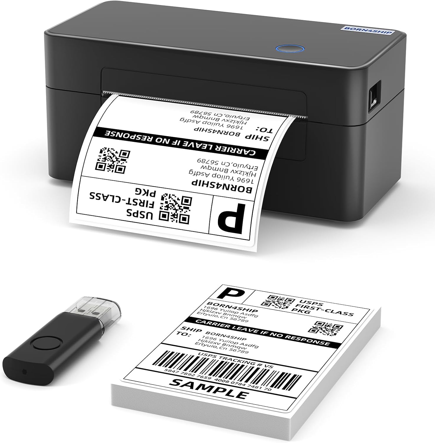Detalle de BORN4SHIP 4x6 USB Thermal Printer for Shipping Labels