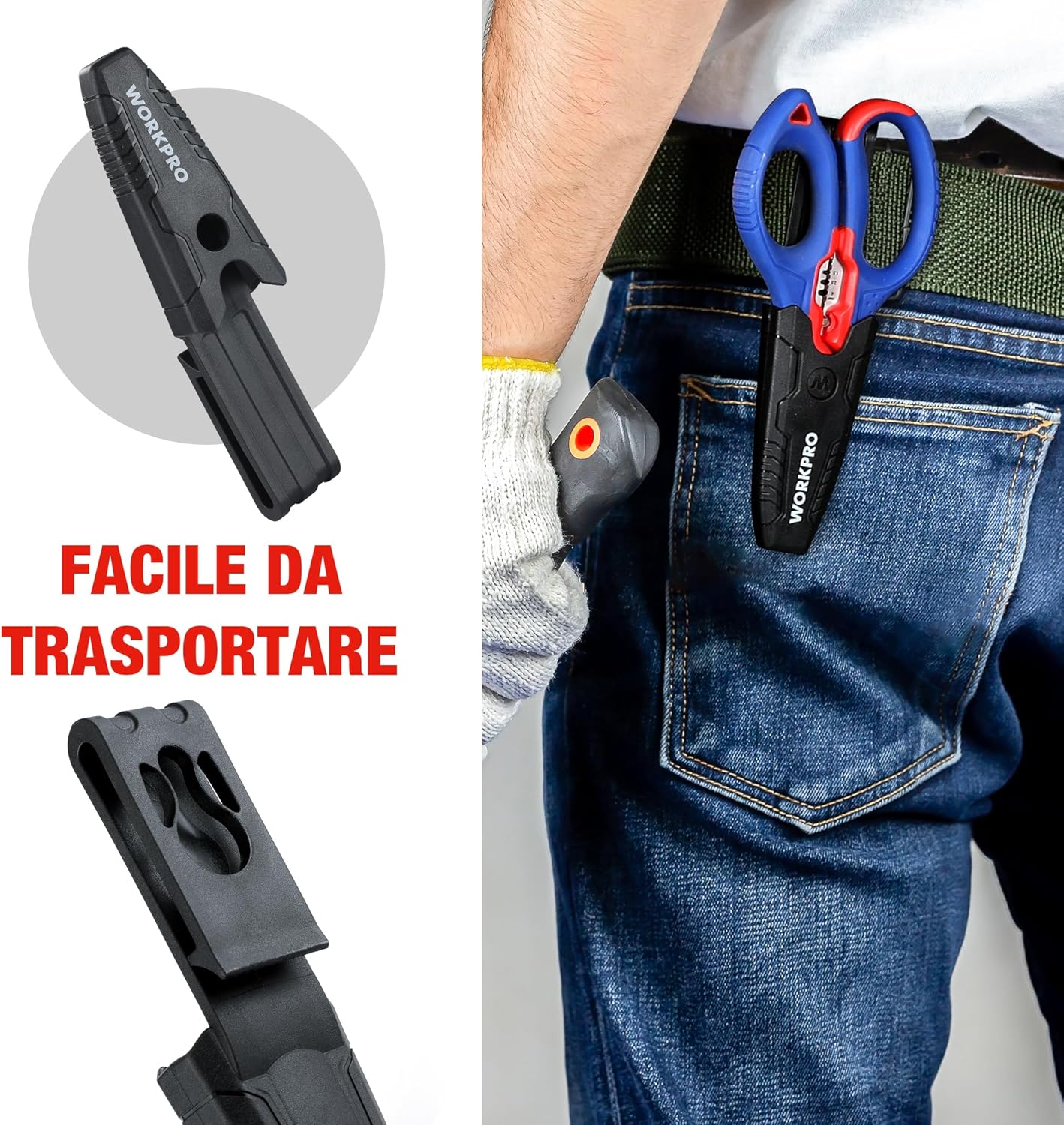 Thumbnail 4 de WORKPRO Forbici Elettricista 163 mm