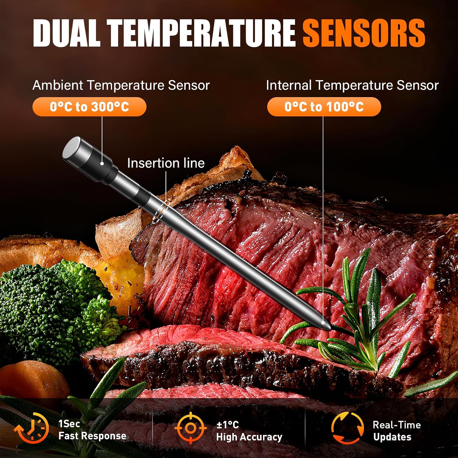 Thumbnail 3 de Termometro Carne BBQ Wireless Bluetooth 152 m