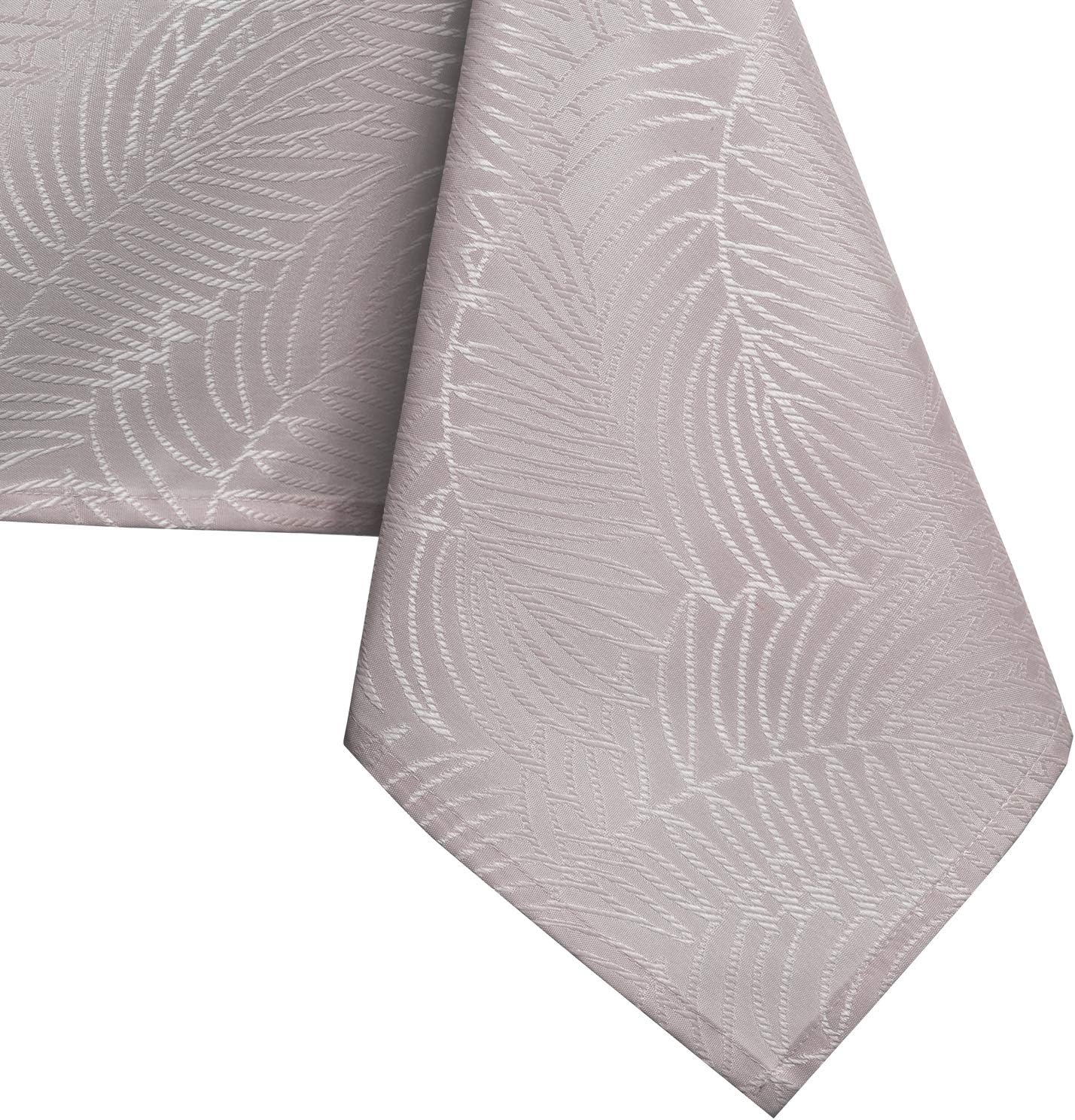 Detalle de AmeliaHome Nappe Effet Lotus déperlant Polyester Cappuccino Gaia 120x200 cm