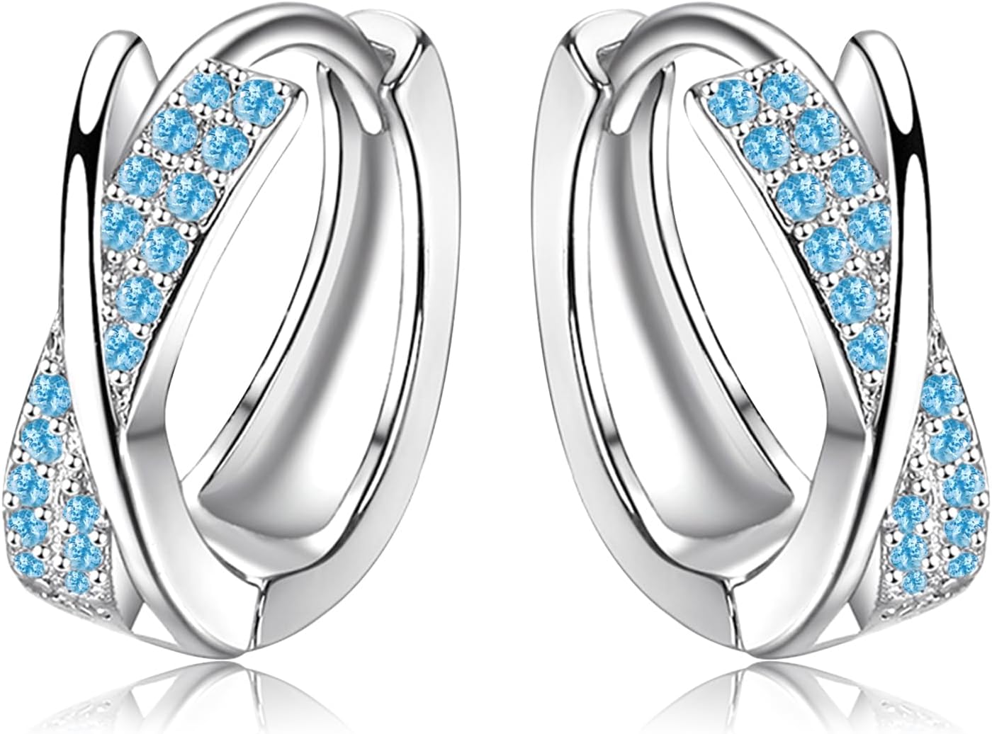 Thumbnail 6 de Creolen Silber 925 mit Zirkonia – Kleine Huggie Ohrringe (10 mm) für Damen