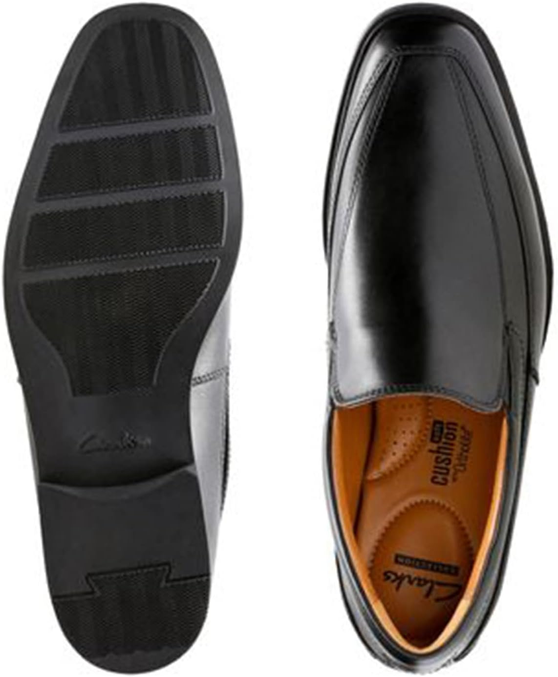 Thumbnail 4 de Clarks Tilden Free en cuir noir, chaussons homme Noir (Black Leather) – Taille 48