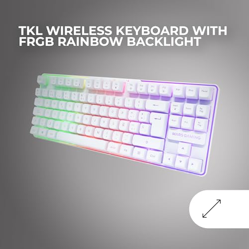 Detalle de Mars Gaming MCPWTKL: Combo Gaming Inalámbrico 3en1 (Teclado TKL FRGB, Ratón 3200 DPI HUANO, Alfombrilla 360x260mm) - DualPro Link 2.4GPRO