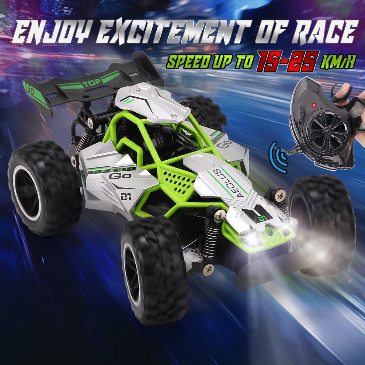 Thumbnail 5 de RUIDYA 1:18 off‑road RC race car for kids