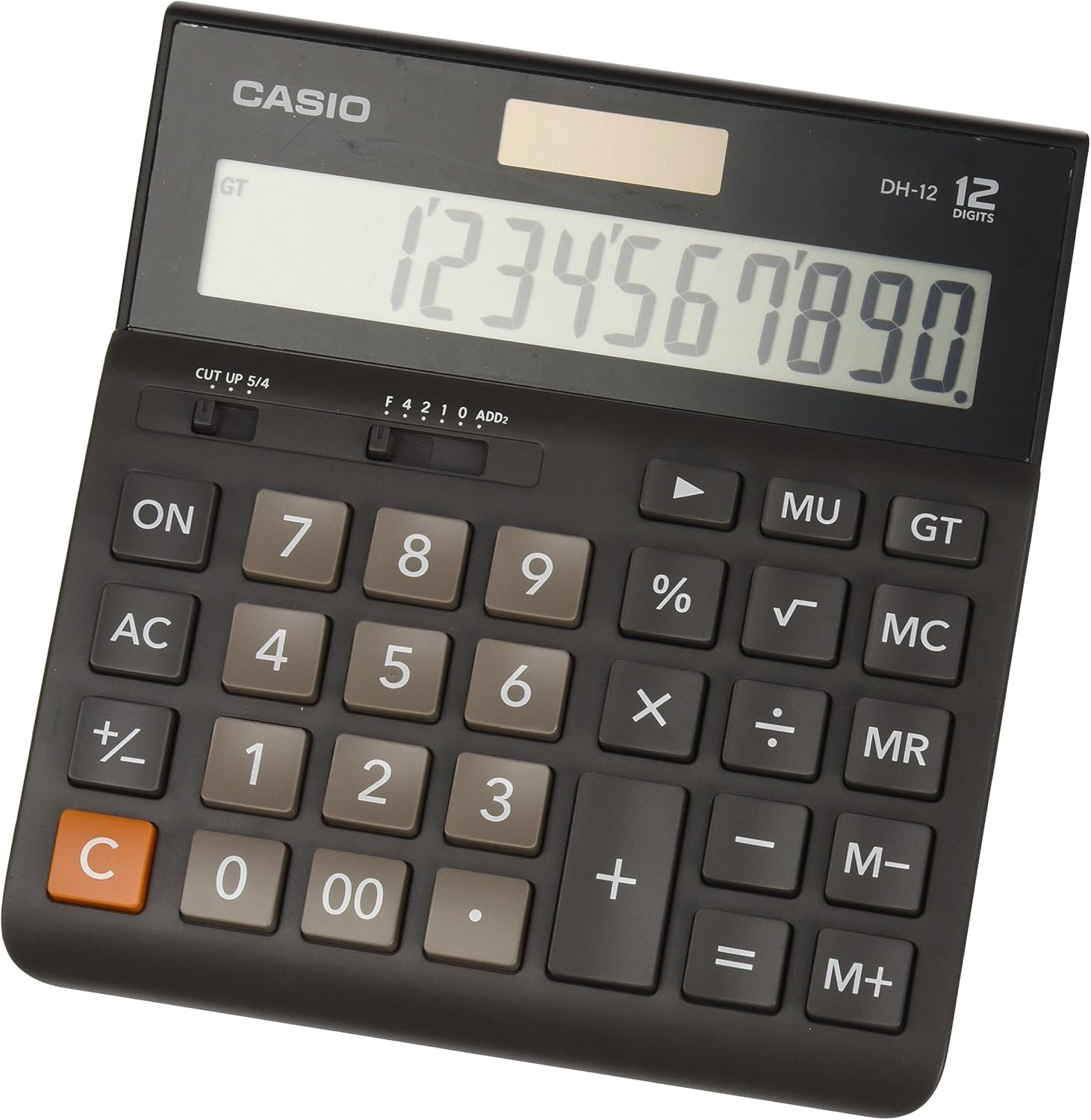 Detalle de Casio DH-12BK-S-EH tafelrekenmachine met 12-cijferig display