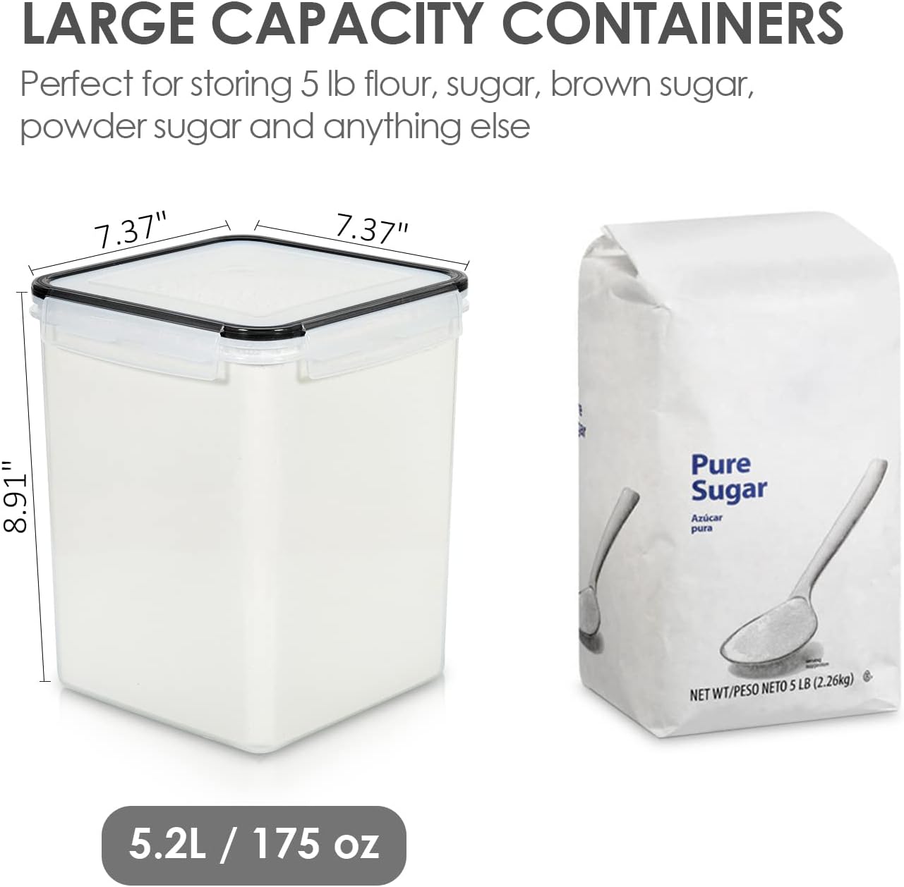 Thumbnail 4 de Vtopmart Food Storage Containers 5.2L