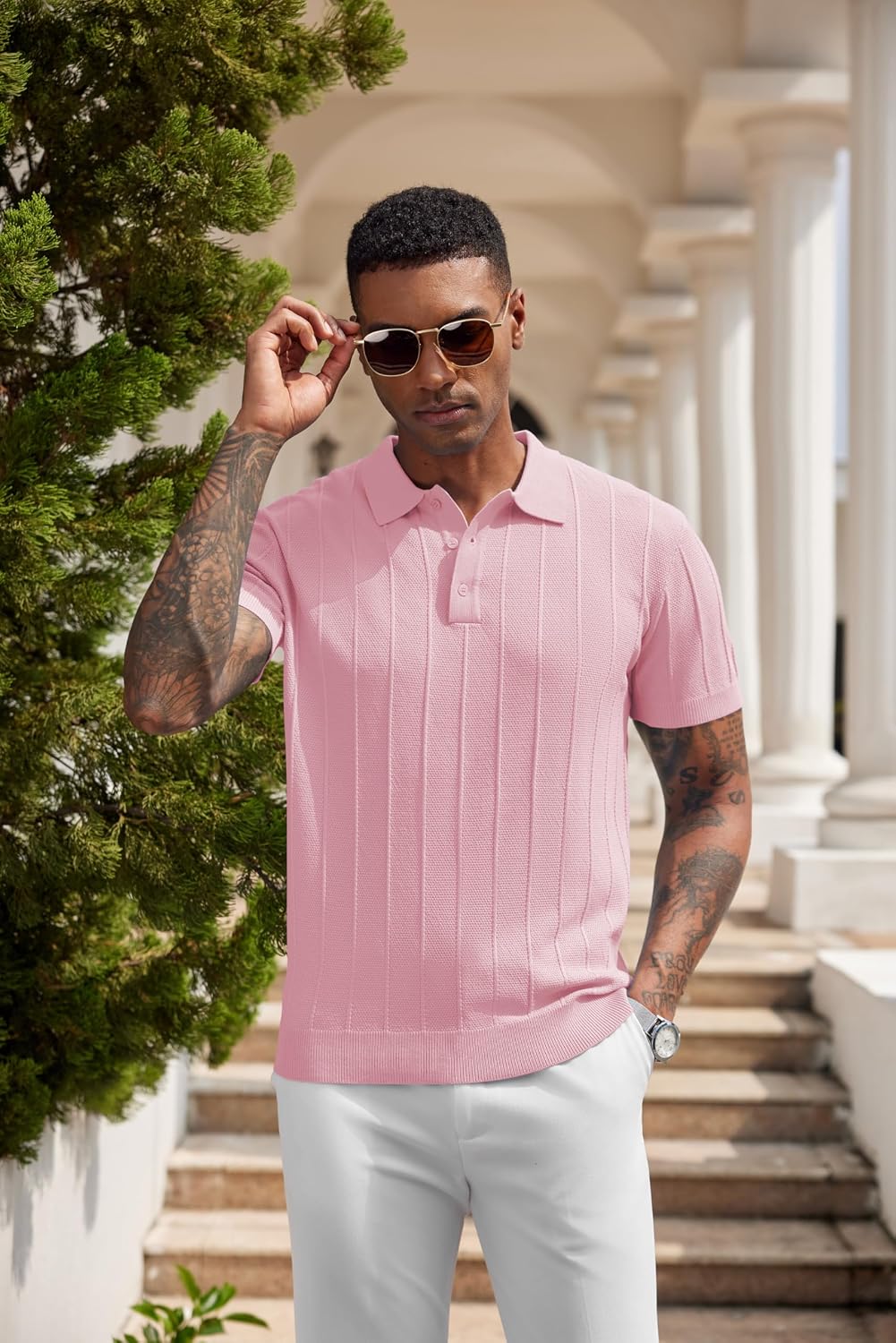 Thumbnail 6 de COOFANDY Knit Polo Short Sleeve 1️⃣